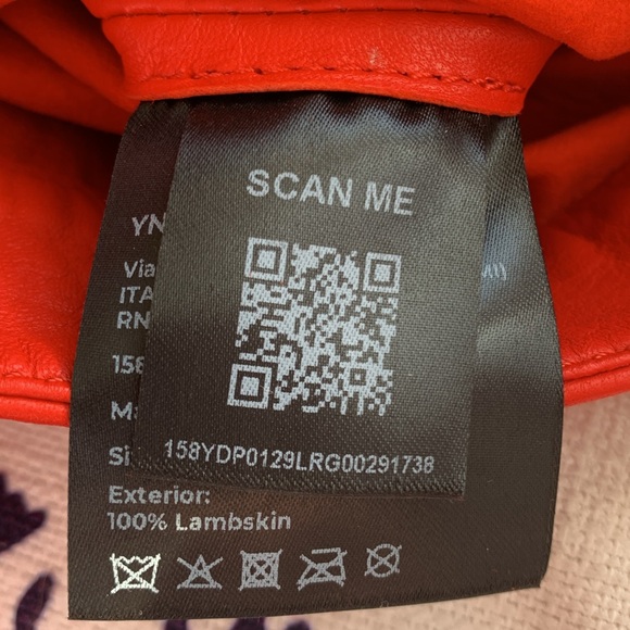 🔥🔥🔥 8 by Yoox Coral LEATHER STRAIGHT-LEG FIT PANT size XS US🔥🔥🔥 - Picture 7 of 10